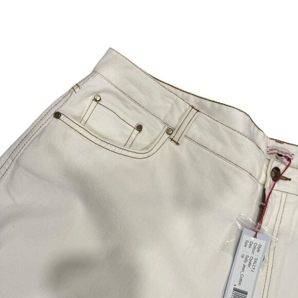 Frances Valentine Sally Jean in Oyster White Cream Wide-Leg Pants Size 18 - Picture 8 of 10